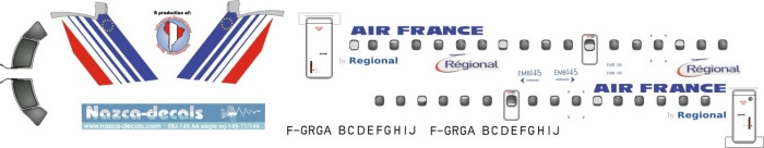 1/144 Scale Decal Air France Regional ERJ-145