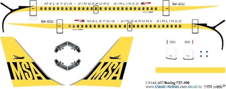 1/144 Scale Decal MSA 737-100