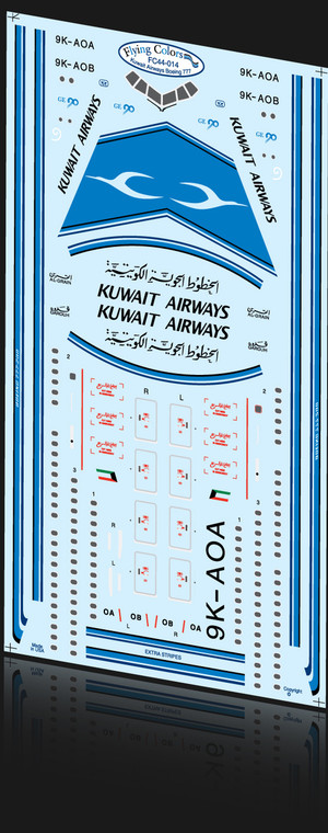 1/144 Scale Decal Kuwait 777