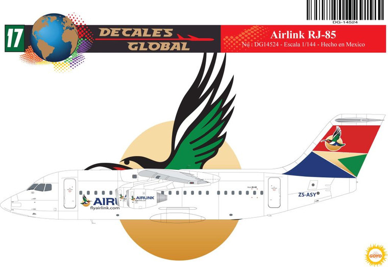 1/144 Scale Decal Airlink RJ-85