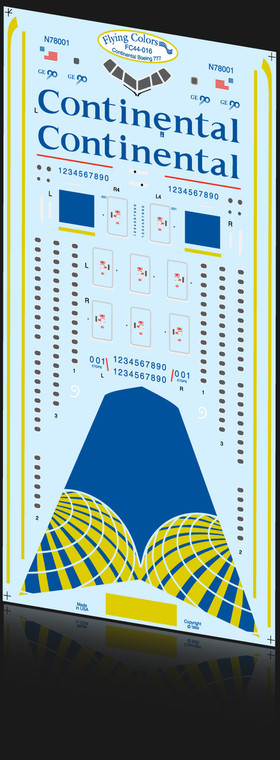 1/144 Scale Decal Continental 777