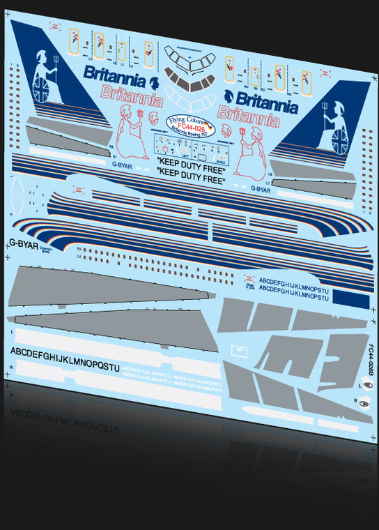 1/144 Scale Decal Britannia 757
