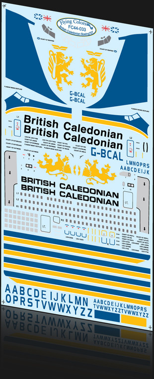 1/144 Scale Decal British Caladonian 707