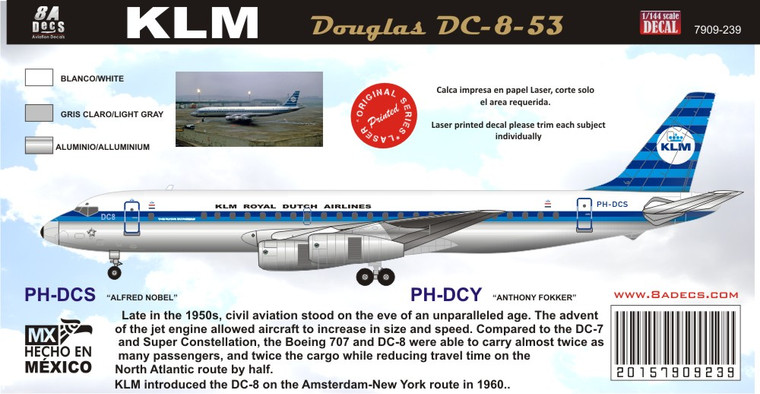 1/144 Scale Decal KLM DC-8-53