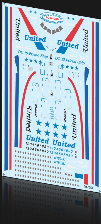 1/144 Scale Decal United Stars & Bars DC-10