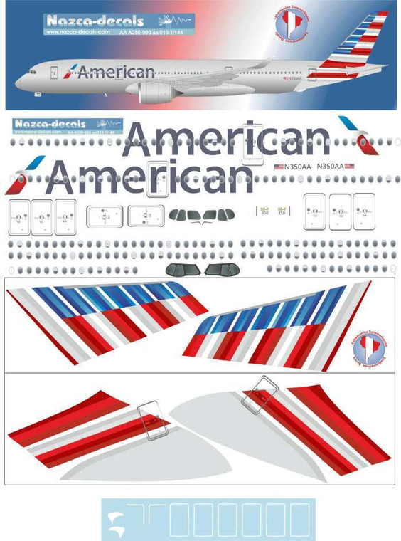 1/144 Scale Decal American A-350