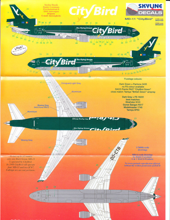 1/200 Scale Decal City Bird MD-11