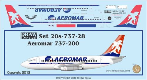 1/200 Scale Decal Aeromar 737-200