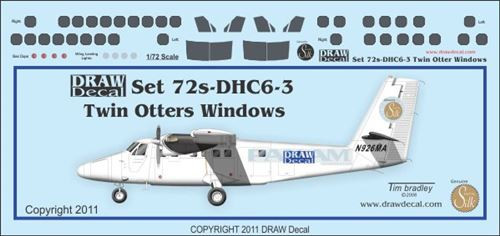1/72 Scale Decal DCH-6 Cockpit & Windows