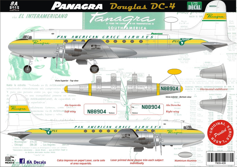 1/72 Scale Decal Panagra DC-4
