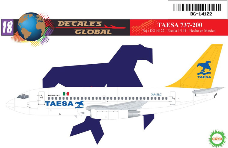 1/144 Scale Decal TAESA 737-200