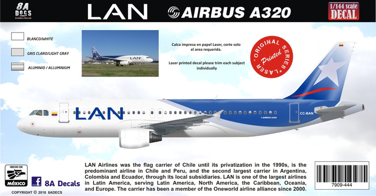 1/144 Scale Decal LAN A-320