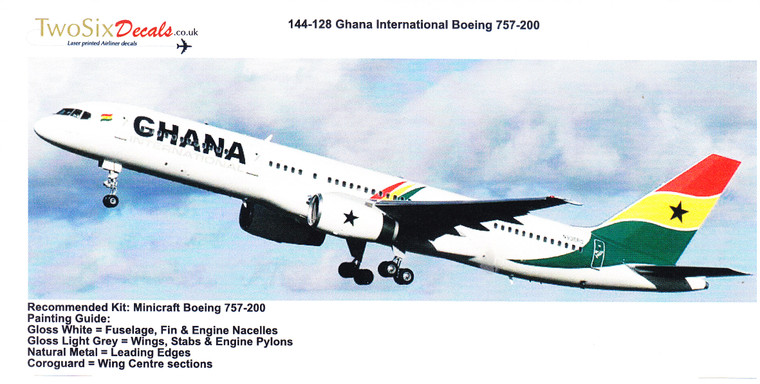 1/144 Scale Decal Ghana Airways 757-200