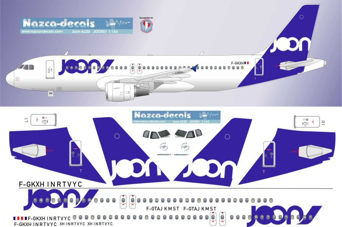 1/144 Scale Decal JOON A-320