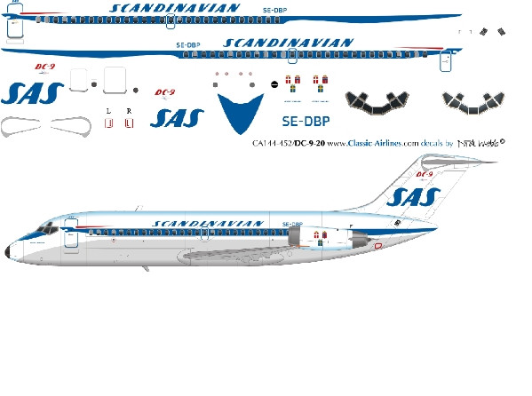 1/144 Scale Decal SAS DC9-20 Delivery