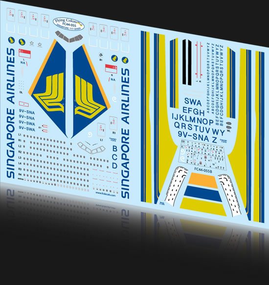 1/144 Scale Decal Singapore 777-300ER