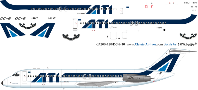 1/200 Scale Decal ATI DC9-30