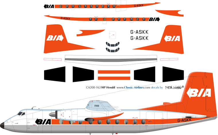 1/200 Scale Decal BIA Herald