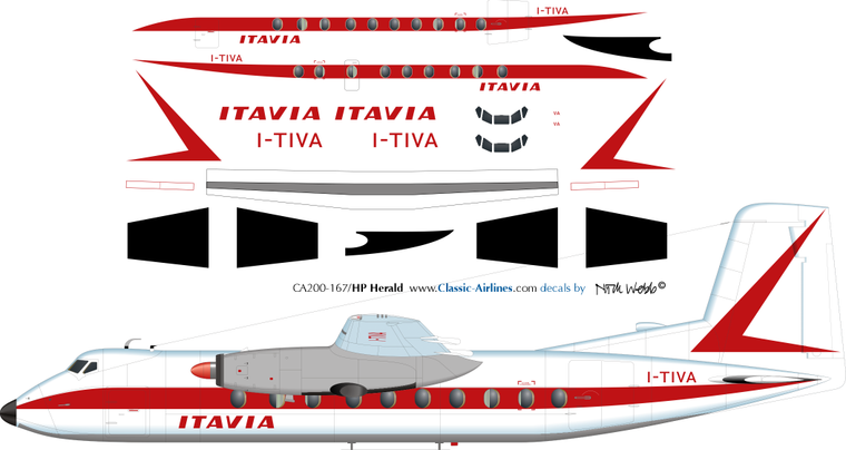 1/200 Scale Decal Itavia Herald