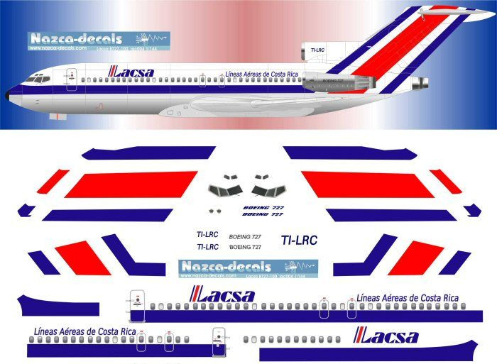 1/144 Scale Decal LACSA 727-100