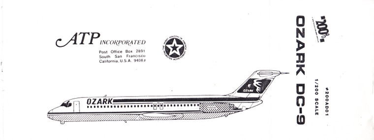 1/200 Scale Decal Ozark DC9-30