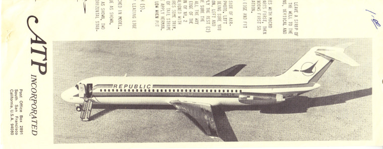 1/144 Scale Decal Republic DC9-30