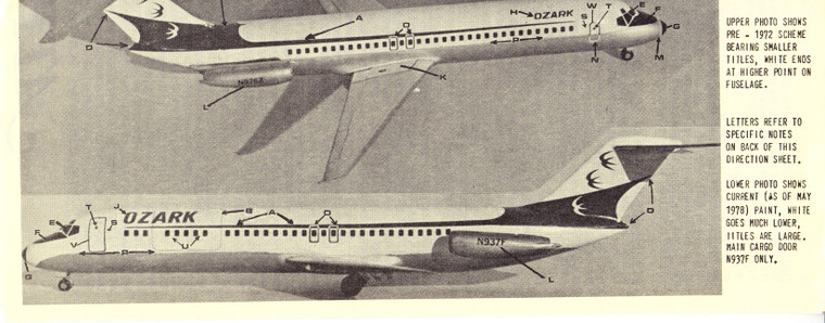1/144 Scale Decal Ozark DC9-30