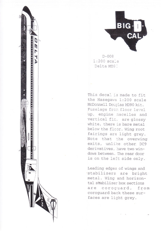 1/200 Scale Decal Delta MD-90