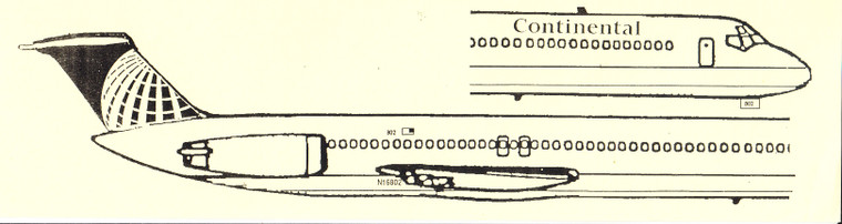 1/144 Scale Decal Continental DC9-30 / MD-80
