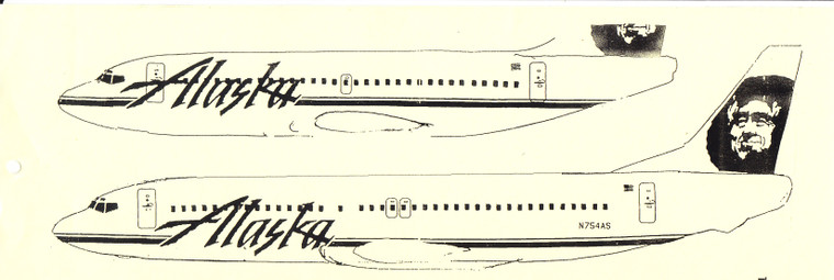 1/144 Scale Decal Alaska 737-200 / 400 1994 Livery