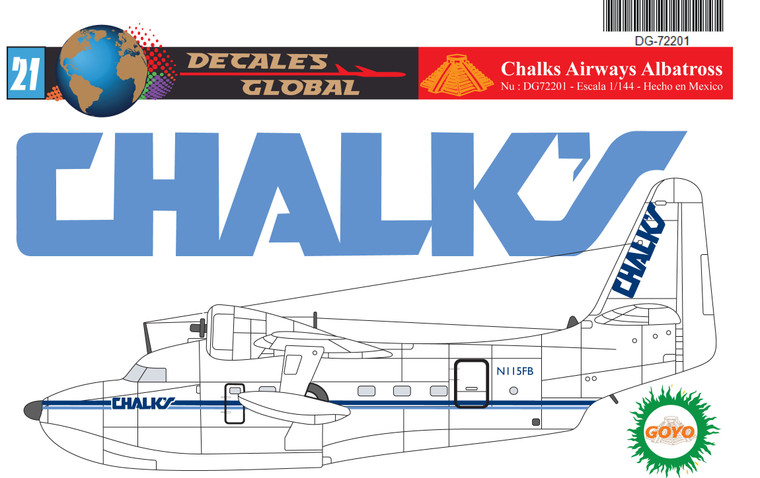 1/72 Scale Decal Chalks Airways Albatross