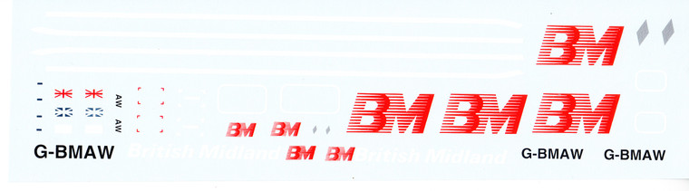 1/72 Scale Decal British Midland F-27