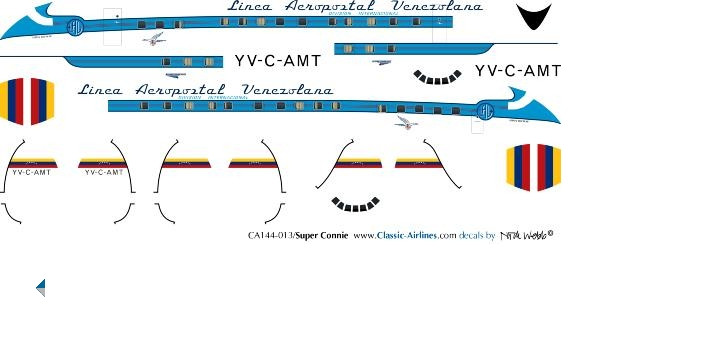 1/500 Scale Decal LAV - Aeropostal Super Constellation
