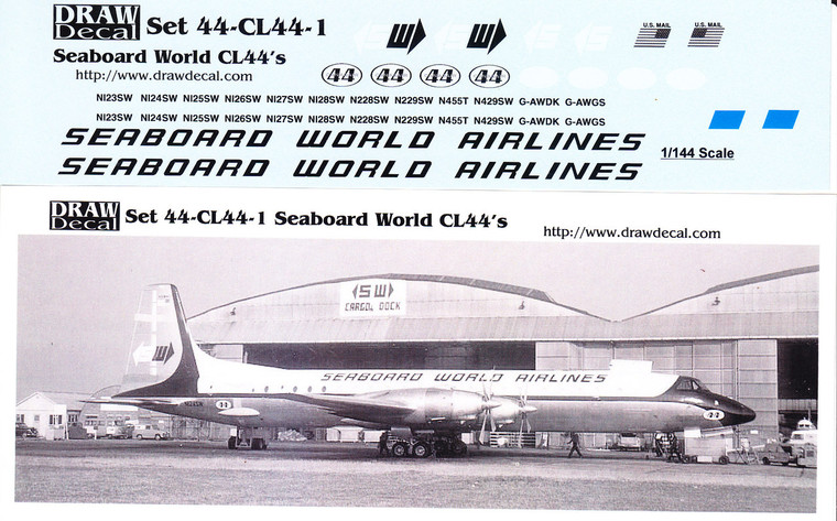 1/144 Scale Decal Seaboard World CL-44