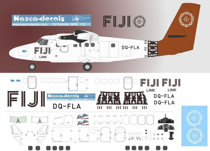 1/144 Scale Decal Fiji Airways Twin Otter