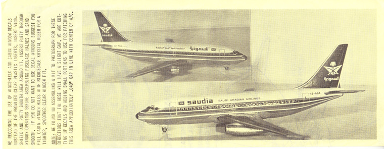 1/144 Scale Decal Saudia Airlines 737-200