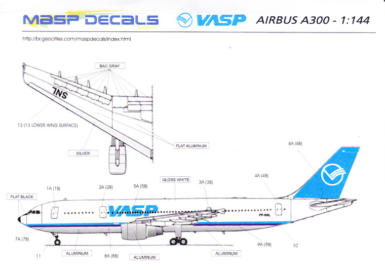 1/144 Scale Decal VASP A-300