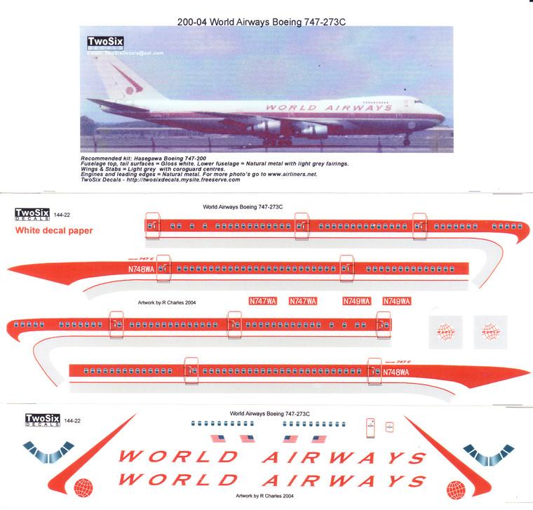 1/144 Scale Decal World Airways 747-200

*please note artwork says 1/200 Scale but is not correct*