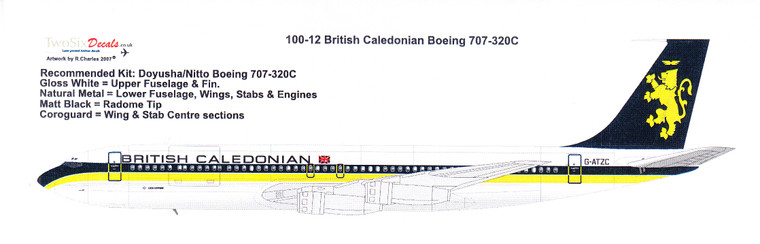 1/100 Scale Decal British Caledonian 707-320