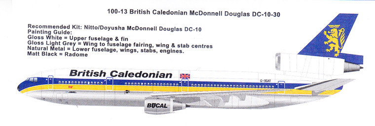 1/100 Scale Decal British Caledonian DC10-30