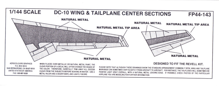 1/144 Scale Decal DC-10 Coroguard