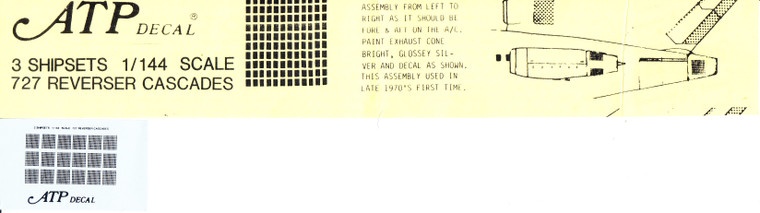 1/144 Scale Decal 727 Thrust Reversers