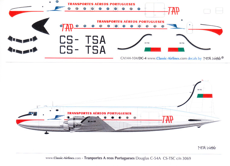 1/144 Scale Decal TAP DC-4