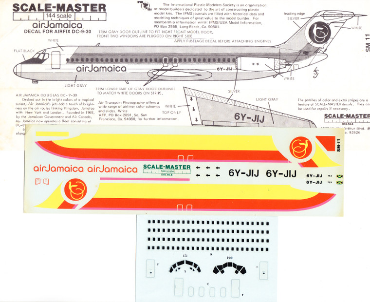 1/144 Scale Decal Air Jamaica DC9