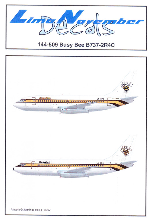 1/144 Scale Decal Busy Bee 737-200
