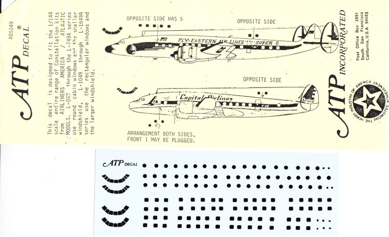 1/144 Scale Decal Windows & Cockpit Connies