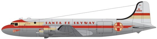 1/72 Scale Decal Santa Fe Skyway DC-4
