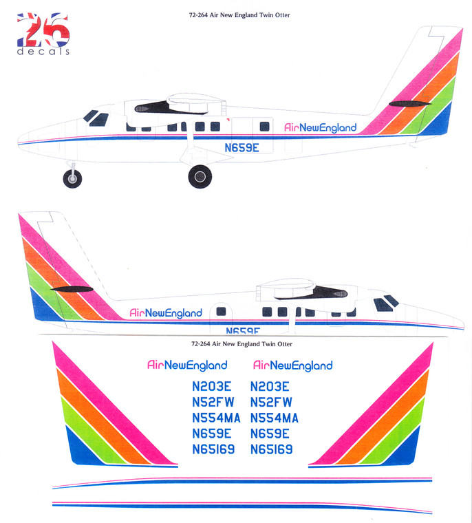 1/72 Scale Decal Air New England Twin Otter