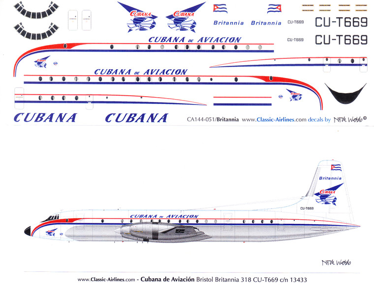 1/144 Scale Decal Cubana Britannia