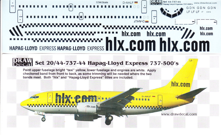 1/144 Scale Decal Hapag-Lloyd Express 737-500